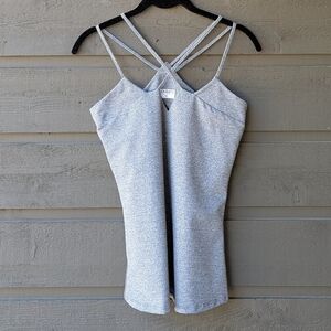Track & Bliss Dash Criss Cross Top Gray Size Small Strappy